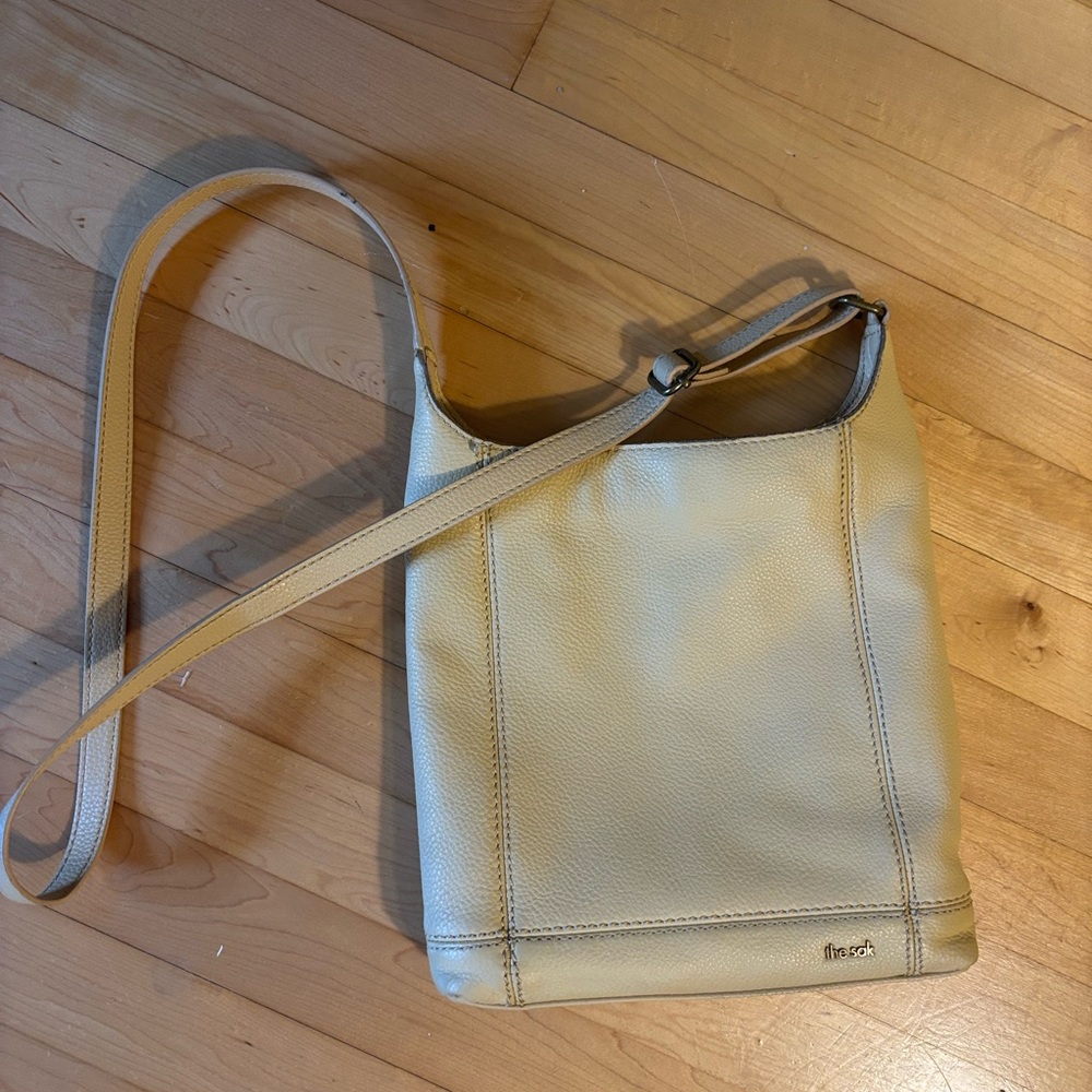 The Sak Cream Leather Shoulder Bag